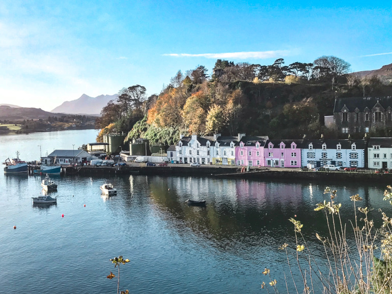 Farvede huse i Portree