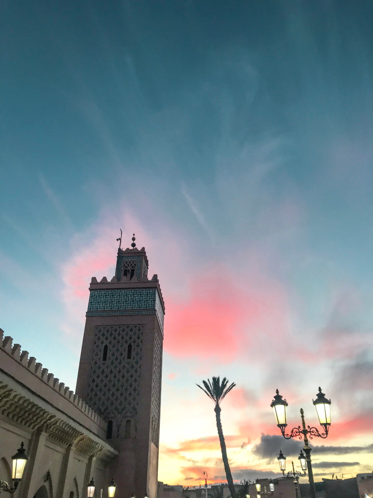 Solnedgang i Marrakech